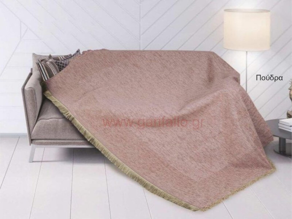 Σετ Ριχτάρια Καναπέ Chenille Dyed Flamingo | Γαρύφαλλο - Λευκά Είδη