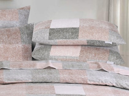 Σετ Φανελένιες Μαξιλαροθήκες Patchwork 100% Cotton Γαρύφαλλο 2 Τεμαχίων 50x70 | Γαρύφαλλο - Λευκά Είδη