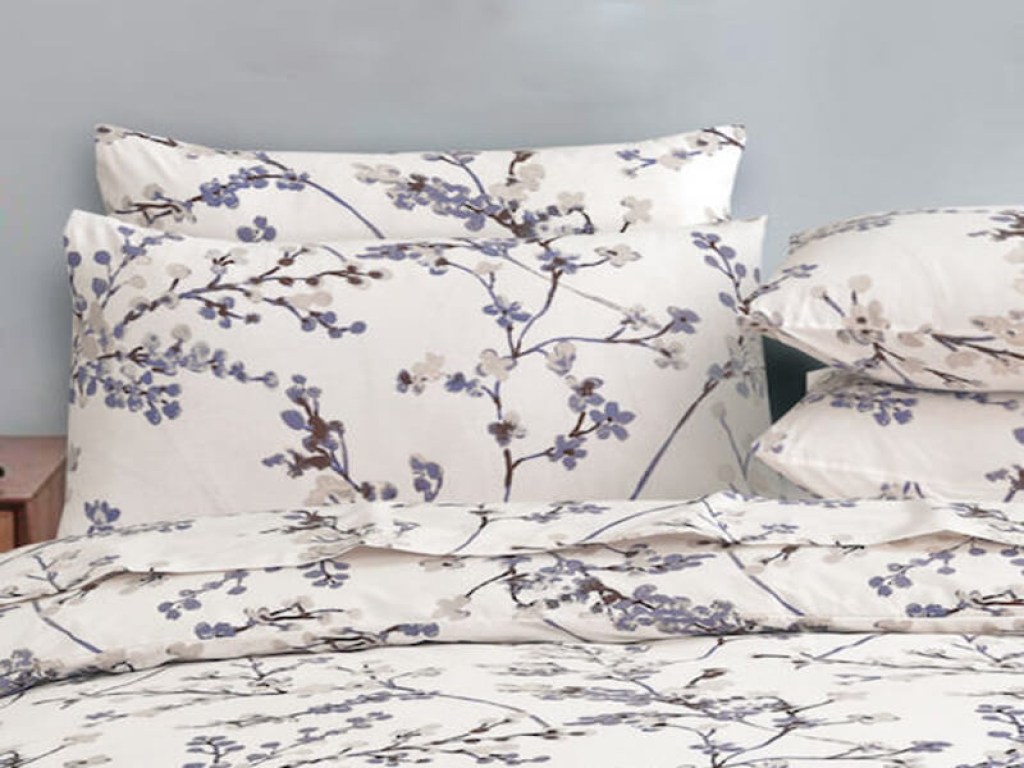 Σετ Φανελένιες Μαξιλαροθήκες Purple Branches 100% Cotton Γαρύφαλλο 2 Τεμαχίων 50x70 | Γαρύφαλλο - Λευκά Είδη