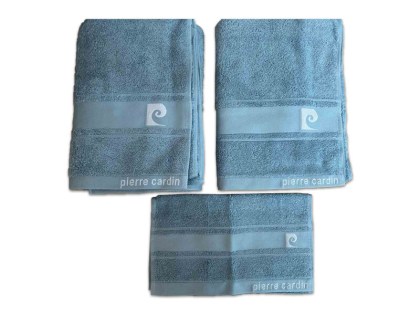 Σετ Πετσέτες Μπάνιου Pierre Cardin 100% Βαμβακερές 500gsm Light Blue 3ΤΜΧ Γαρύφαλλο | Γαρύφαλλο -Λευκά Είδη