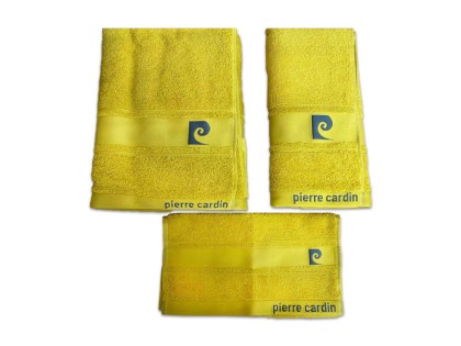 Σετ Πετσέτες Μπάνιου Pierre Cardin 100% Βαμβακερές 500gsm Κίτρινο 3ΤΜΧ Γαρύφαλλο | Γαρύφαλλο -Λευκά Είδη
