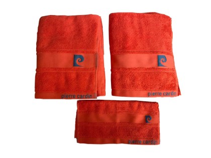 Σετ Πετσέτες Μπάνιου Pierre Cardin 100% Βαμβάκι 500gsm 3ΤΜΧ Γαρύφαλλο | Γαρύφαλλο -Λευκά Είδη