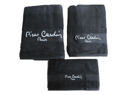 Σετ Πετσέτες Μπάνιου Pierre Cardin 100% Βαμβακερές 500gsm Μαύρο 3ΤΜΧ Γαρύφαλλο | Γαρύφαλλο -Λευκά Είδη