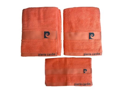 Σετ Πετσέτες Μπάνιου Pierre Cardin 100% Βαμβακερές 500gsm Πορτοκαλί 3ΤΜΧ Γαρύφαλλο | Γαρύφαλλο -Λευκά Είδη