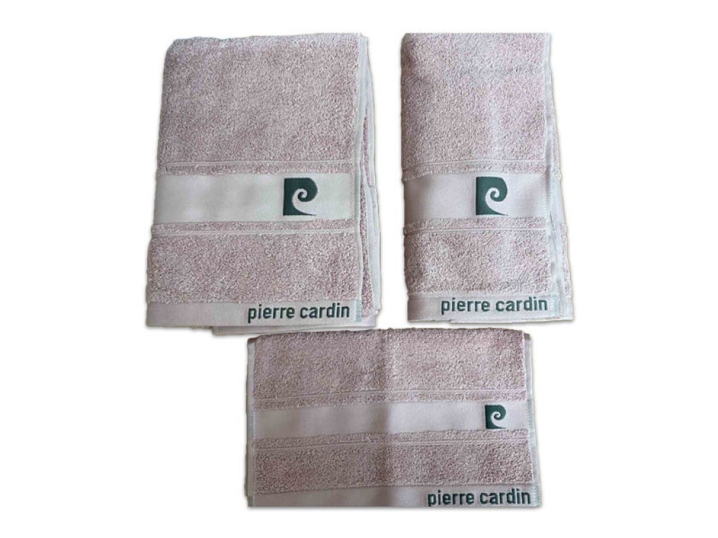 Σετ Πετσέτες Μπάνιου Pierre Cardin 100% Βαμβάκι 500gsm 3ΤΜΧ Γαρύφαλλο | Γαρύφαλλο -Λευκά Είδη