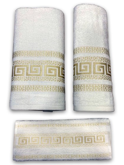 Σετ Πετσέτες Μπάνιου 100% Βαμβακερές Μαίανδρος Λιλά 500gsm 3ΤΜΧ Γαρύφαλλο | Γαρύφαλλο - Λευκά Είδη