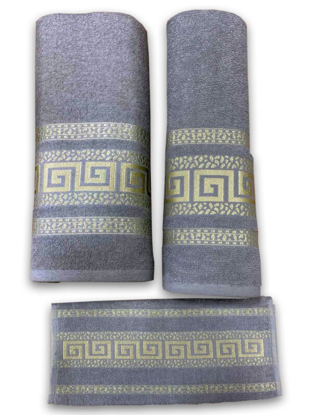 Σετ Πετσέτες Μπάνιου 100% Βαμβακερές Μαίανδρος Γκρι 500gsm 3ΤΜΧ Γαρύφαλλο | Γαρύφαλλο - Λευκά Είδη