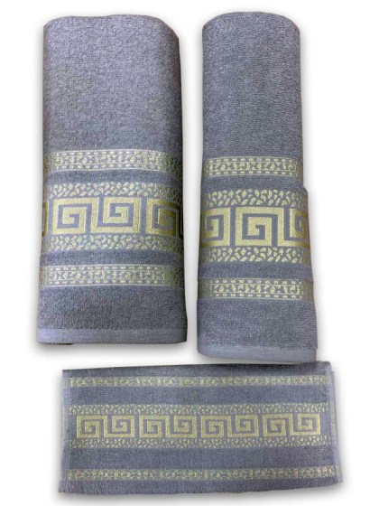 Σετ Πετσέτες Μπάνιου 100% Βαμβακερές Μαίανδρος 500gsm 3ΤΜΧ Γαρύφαλλο | Γαρύφαλλο - Λευκά Είδη