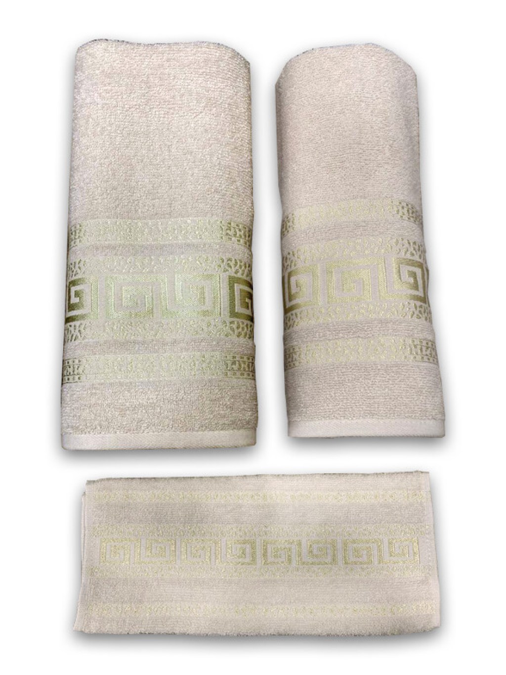 Σετ Πετσέτες Μπάνιου 100% Βαμβακερές Μαίανδρος Μπεζ 500gsm 3ΤΜΧ Γαρύφαλλο | Γαρύφαλλο - Λευκά Είδη