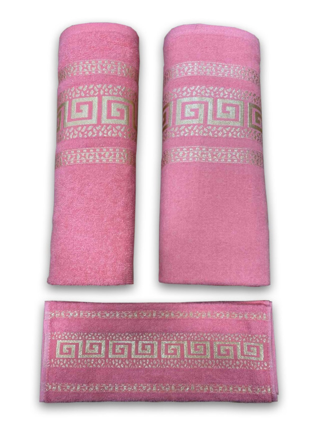 Σετ Πετσέτες Μπάνιου 100% Βαμβακερές Μαίανδρος Ροζ 500gsm 3ΤΜΧ Γαρύφαλλο | Γαρύφαλλο - Λευκά Είδη
