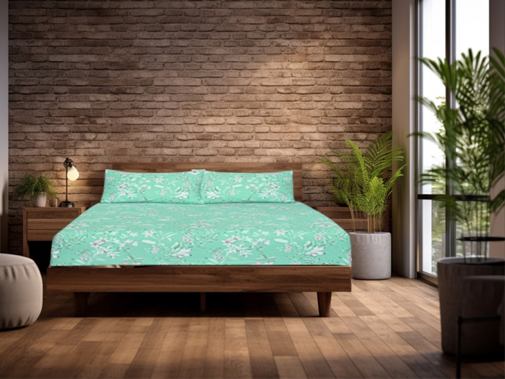 Σετ Σεντόνια Υπέρδιπλα με Λάστιχο Φανελένια Floral in Bloom Εμπριμέ 100% Βαμβακερά Γαρύφαλλο 180x200+32 | Γαρύφαλλο - Λευκά Είδη