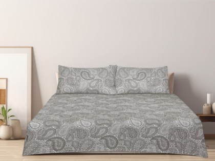 Παπλωματοθήκη Φανελένια Paisly Grey 100% Cotton Γαρύφαλλο  | Γαρύφαλλο - Λευκά Είδη