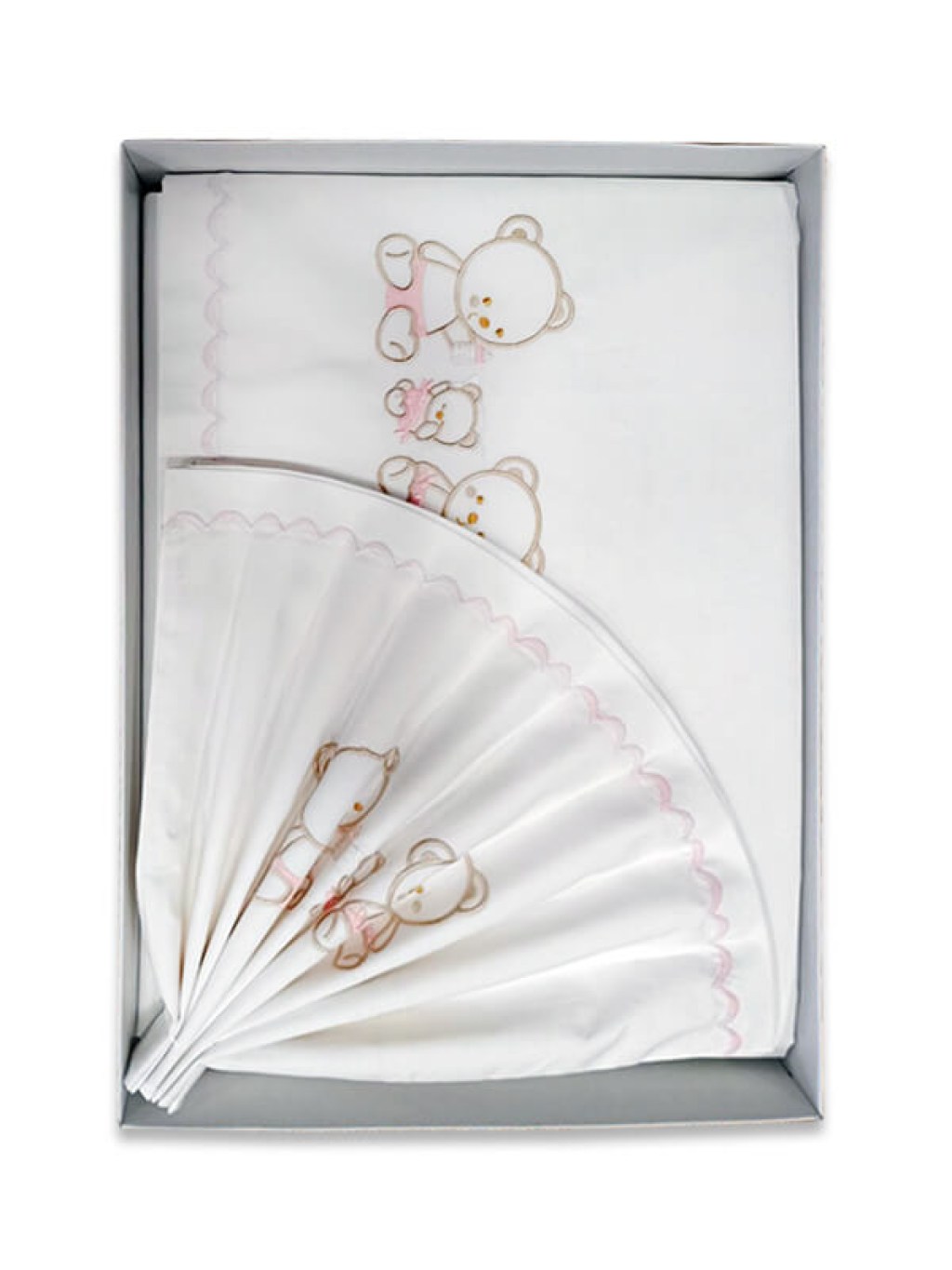 Σετ Βρεφικά Σεντόνια Κούνιας Βαμβακερά Με Κέντημα Family Ροζ Γαρύφαλλο 110x160 | Γαρύφαλλο - Λευκά Είδη