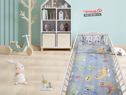 Βρεφική Κουβέρτα Κούνιας Φωσφοριζέ Fleece Dinosaur Γαρύφαλλο 110x150 | Γαρύφαλλο - Λευκά Είδη