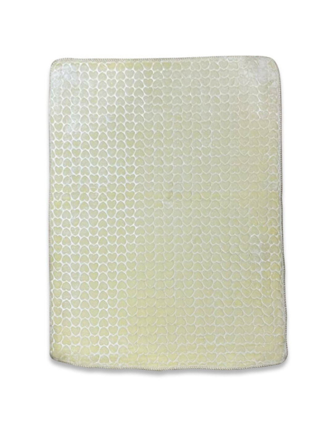 Βρεφική Κουβέρτα Κούνιας Βελουτέ Κίτρινο Με Ανάγλυφα Σχέδια Καρδούλες Γαρύφαλλο 105x135 | Γαρύφαλλο - Λευκά Είδη