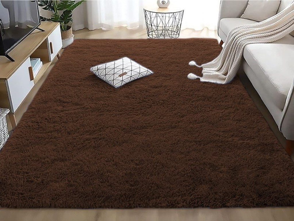 Χαλί Fluffie Καφέ Με Αντιολισθητικό Πάτο Γαρύφαλλο | Γαρύφαλλο - Λευκά Είδη