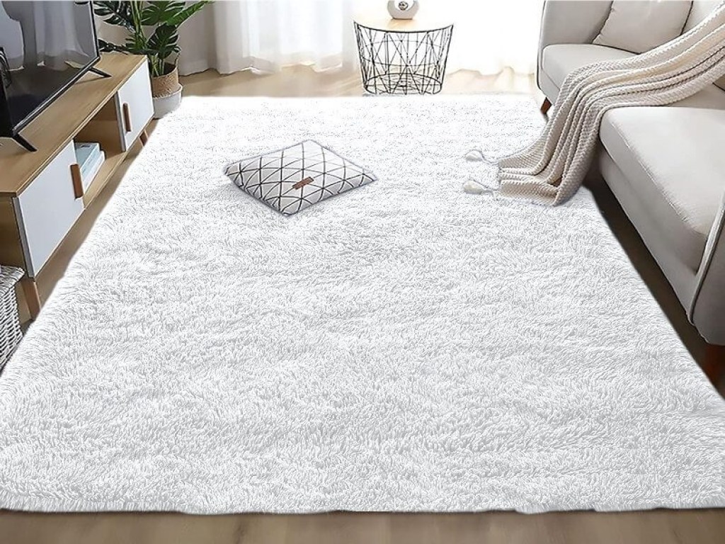 Χαλί Fluffie Λευκό Με Αντιολισθητικό Πάτο Γαρύφαλλο | Γαρύφαλλο - Λευκά Είδη