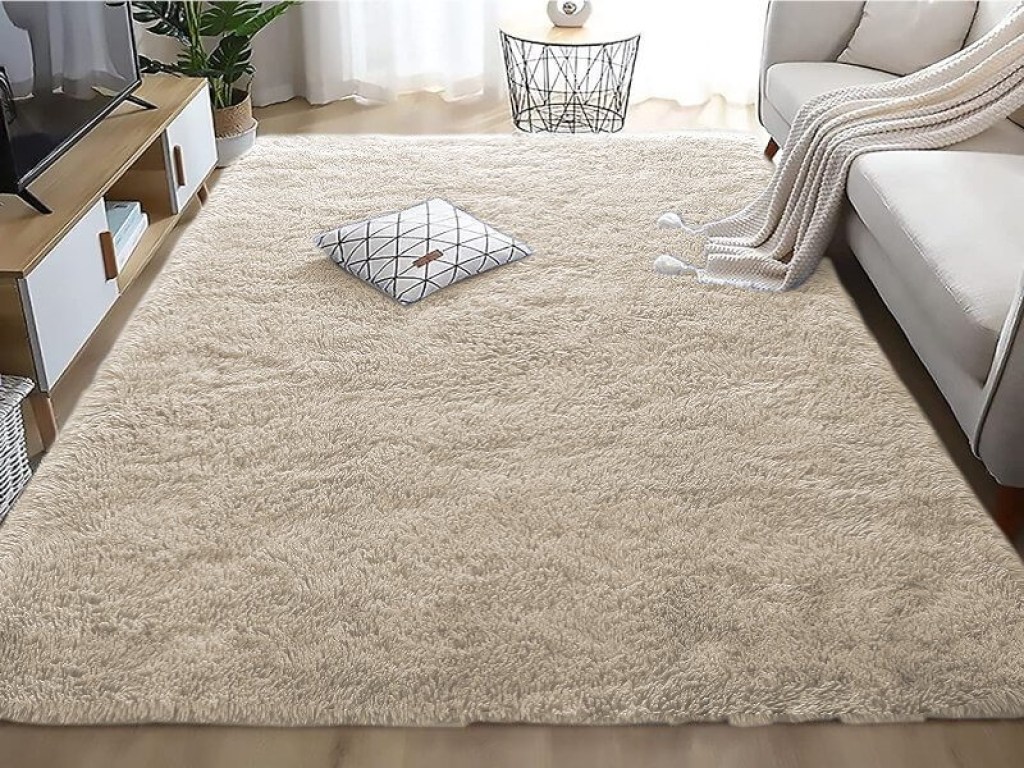 Χαλί Fluffie Μπεζ Με Αντιολισθητικό Πάτο Γαρύφαλλο | Γαρύφαλλο - Λευκά Είδη