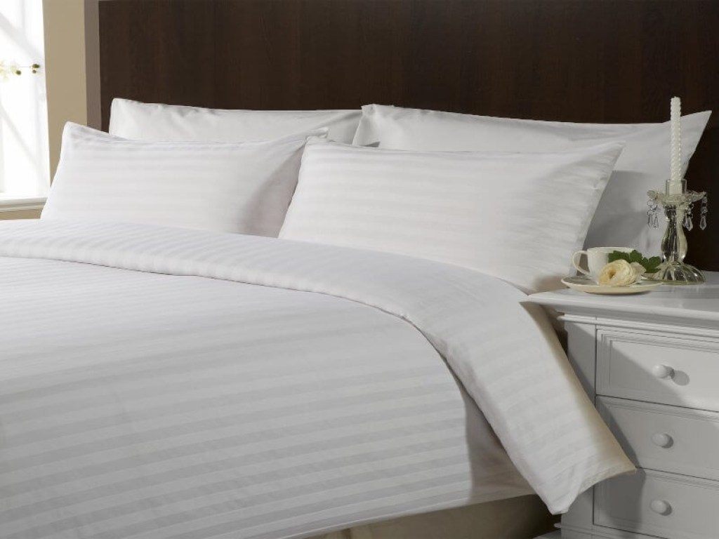 Σεντόνια Ξενοδοχείου Βαμβακοσατέν 250TC Γαρύφαλλο | Γαρύφαλλο - λευκά Είδη