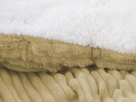 Κουβέρτα Μονή Μπεζ Super Soft Sherpa Stripes Γαρύφαλλο 160x220 | Γαρύφαλλο - Λευκά Είδη