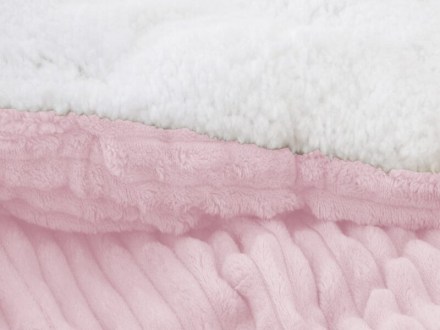 Κουβέρτα Μονή Ροζ Super Soft Sherpa Stripes Γαρύφαλλο 160x220 | Γαρύφαλλο - Λευκά Είδη