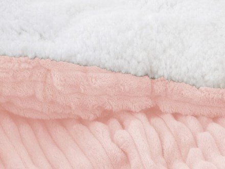 Κουβέρτα Μονή Σομόν Super Soft Sherpa Stripes Γαρύφαλλο 160x220 | Γαρύφαλλο - Λευκά Είδη