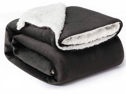 Κουβέρτα Υπέρδιπλη Βελουτέ Μαύρη Με Sherpa Γαρύφαλλο 220x240 | Γαρύφαλλο - Λευκά Είδη