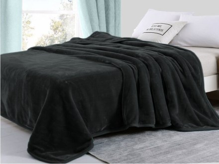 Κουβέρτα Υπέρδιπλη Βελουτέ Σκούρο Γκρι Super Soft Γαρύφαλλο 220x240 | Γαρύφαλλο - Λευκά Είδη